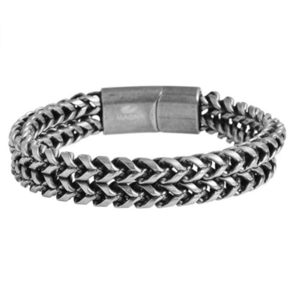 Faddish Men’s Double Franco Chain Bracelet